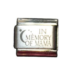 UD Italy Stainless Steel "In Memory of Mama" Bracelet Charm